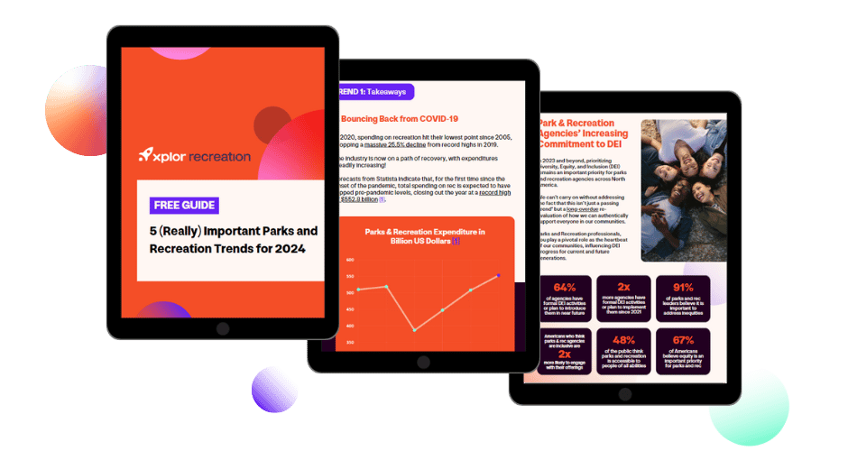 2024 Parks and Recreation Trends Report guide 3-page preview graphic